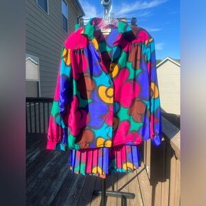 Women’s Skirt And Top Size 6 Bright Colorful Multicolored Outfit Sunny south